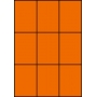 Etykiety A4 kolorowe 70x99 – pomarańczowe