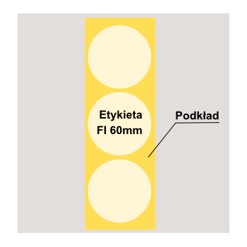 Etykieta termiczna FI60 - 500szt.