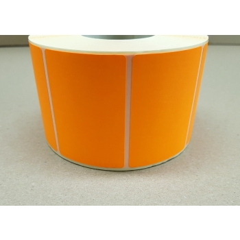 Etykieta kolorowa 60x40 FLUOR POMARAŃCZOWY